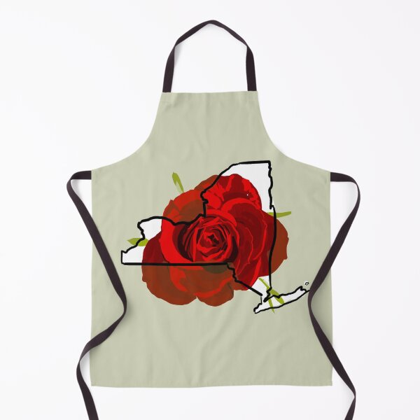 Item preview, New York state outline with state flower, the rose designed and sold by girljohnny.