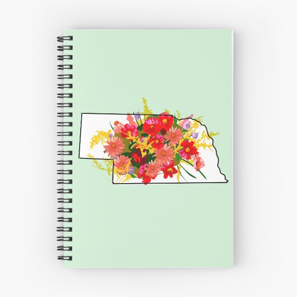 Item preview, Nebraska state outline with solidago flower designed and sold by girljohnny.