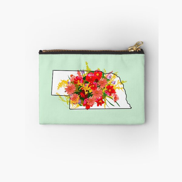 Item preview, Nebraska state outline with solidago flower designed and sold by girljohnny.
