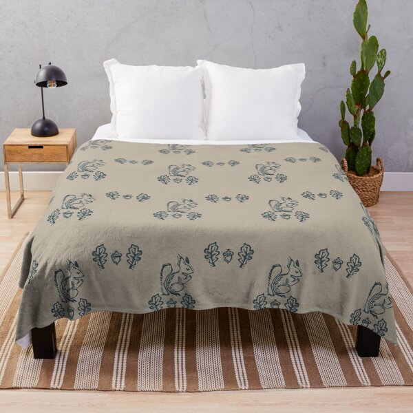 Item preview, Handmade carved squirrel block print seamless pattern. designed and sold by Limolida.