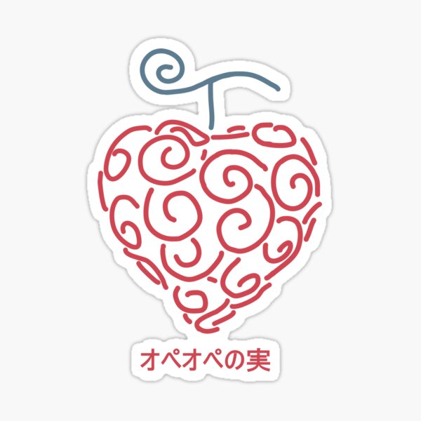 One Piece Heart Devil Fruit Pixel Art (Ope Ope) Sticker for Sale