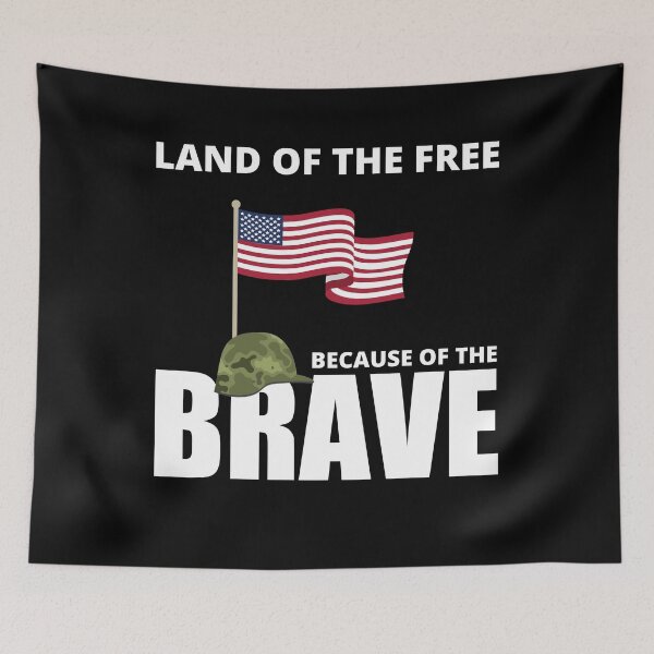 Item preview, Land Of The Free Because Of The Brave, Simple designed and sold by Avishy.