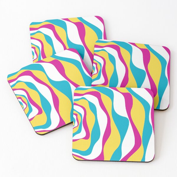 Item preview, Ebb and Flow 4 - Turquoise, Yellow, Pink and White designed and sold by LAEC-Shop.