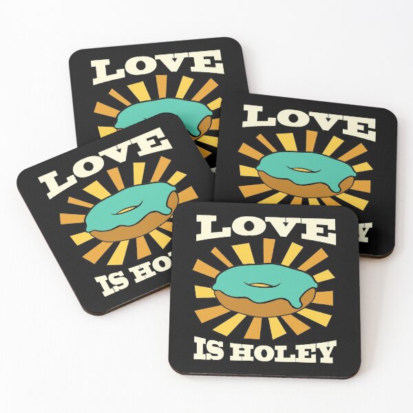 Item preview, Love is Holey Donut Pun designed and sold by Huhnerdieb Apparel.