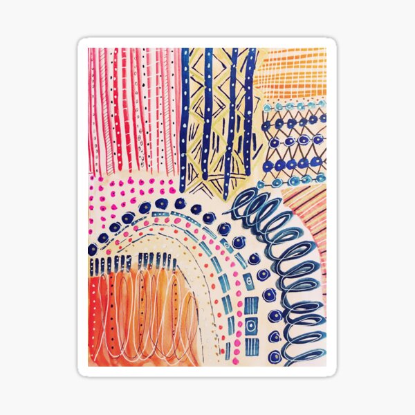 Shakti Abstract Hand Painted Design Sticker