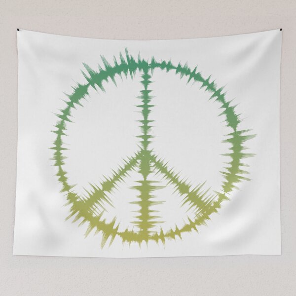 Item preview, Peace Sign Sound | Audio Waves Yellow designed and sold by DanLopesMerch.