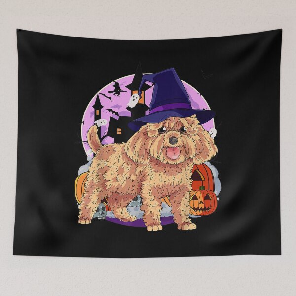 Item preview, Toy Poodle Cute Dog Halloween Witch Pumpkin  designed and sold by jerrie9.