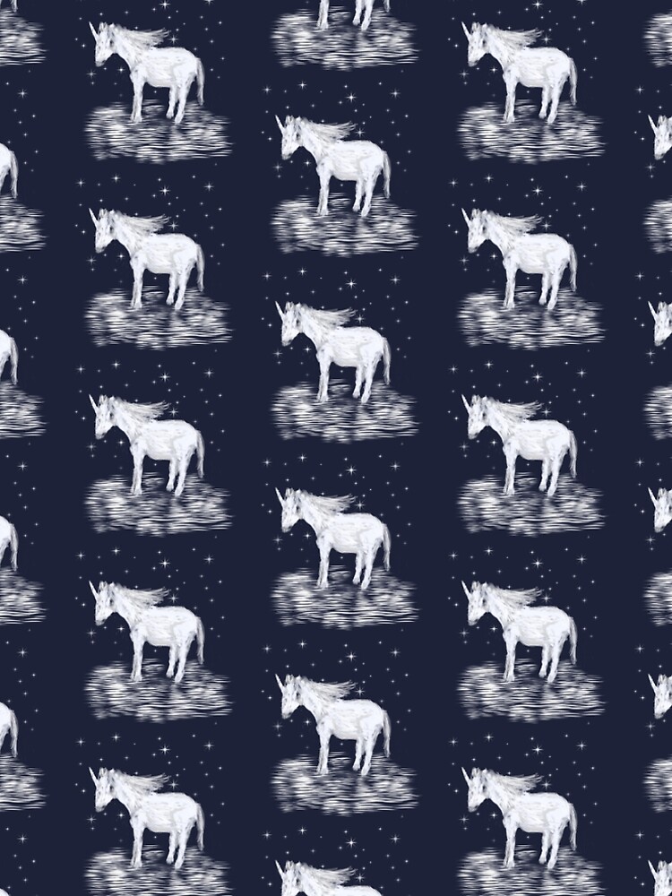 Whimsical Unicorn and Stars Design by ClareWalkerArt