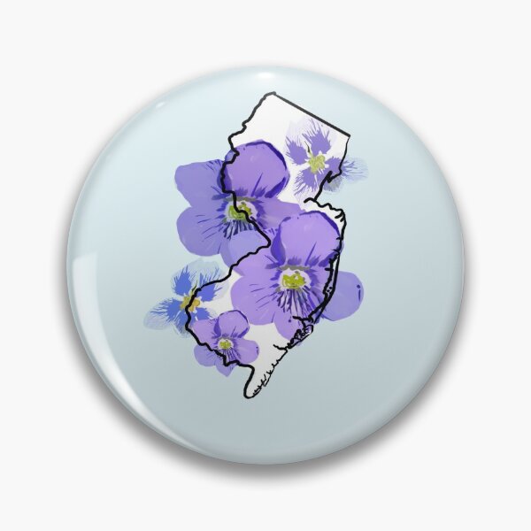 Item preview, New Jersey state outline with the common violet  designed and sold by girljohnny.