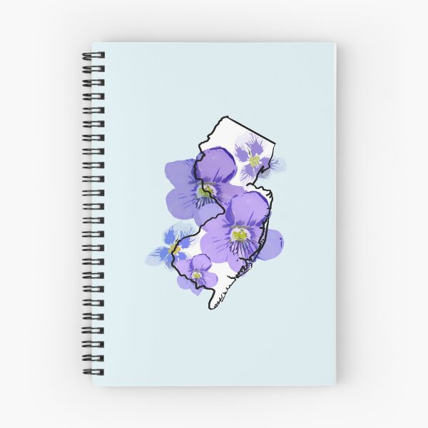 Item preview, New Jersey state outline with the common violet  designed and sold by girljohnny.