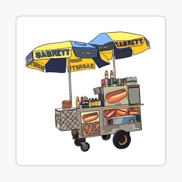 SABRETT Hot Dog Decals Sign Hot Dog Cart Concession Stand Menu Board Stickers 