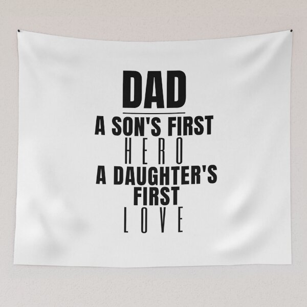 Item preview, Great Father's Day Gift!  "Dad, a son's first hero.  A daughter's first love." designed and sold by QuoteActually.