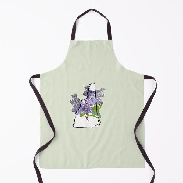 Item preview, New Hampshire state outline with lilac flower designed and sold by girljohnny.