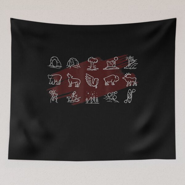 Item preview, 62 National Parks Symbols United States Us Parks Hiking Camp  designed and sold by laurader.