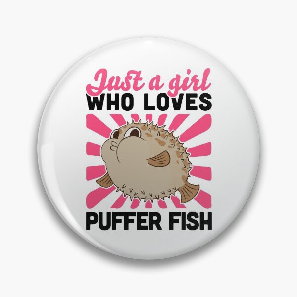 Item preview, Girl the puffer fish loves aquarium fish designed and sold by madgrfx.