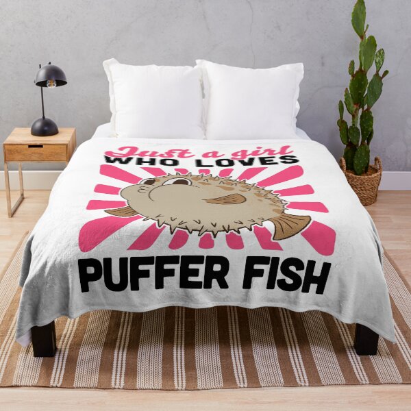 Item preview, Girl the puffer fish loves aquarium fish designed and sold by madgrfx.
