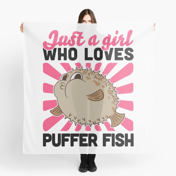 Item preview, Girl the puffer fish loves aquarium fish designed and sold by madgrfx.