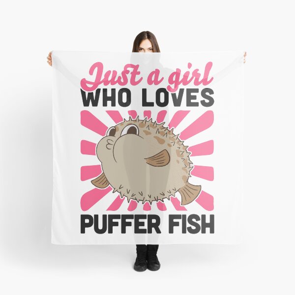 Item preview, Girl the puffer fish loves aquarium fish designed and sold by madgrfx.