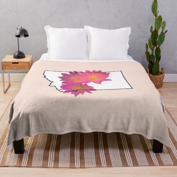 Item preview, Montana state outline with bitterroot flower  designed and sold by girljohnny.