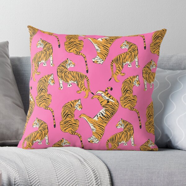 Pink discount tiger pillow