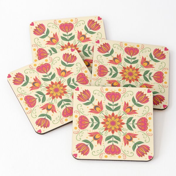 Item preview, Scandinavian Folk Art Flowers II designed and sold by Divyam Chaya Bernstein.