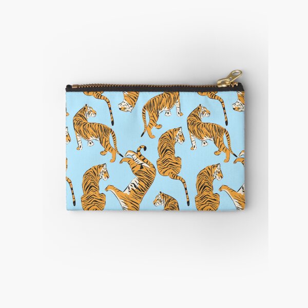 Item preview, French Blue Pink Tiger Repeating Print- Preppy Modern Contemporary designed and sold by PeriodicLabel.