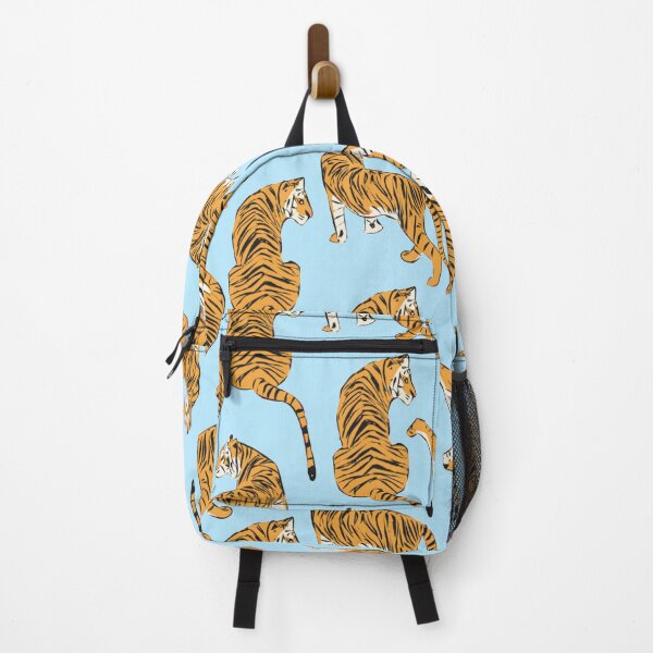 Item preview, French Blue Pink Tiger Repeating Print- Preppy Modern Contemporary designed and sold by PeriodicLabel.