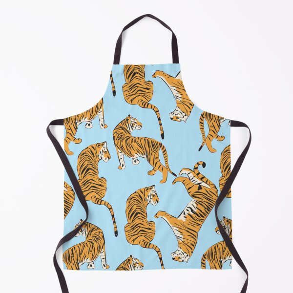 Item preview, French Blue Pink Tiger Repeating Print- Preppy Modern Contemporary designed and sold by PeriodicLabel.
