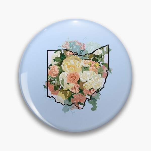 Item preview, Ohio home outline filled with the state flower, red carnations  designed and sold by girljohnny.