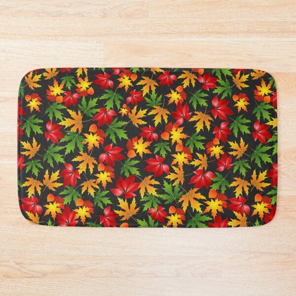 Item preview, PATTERN FALLING AUTUMN COLORED RED MAPLE LEAF designed and sold by samArtline.