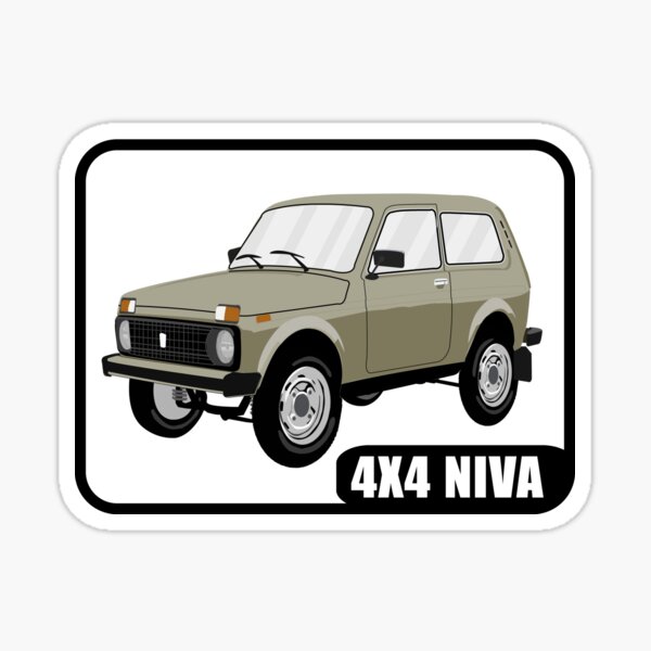 LADA Niva 4X4 all-wheel drive off-road vehicle Russia Sticker by  katastrophicus