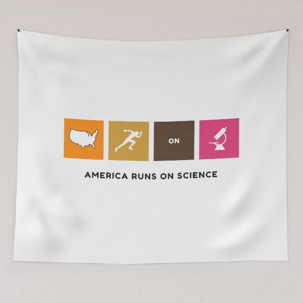 Item preview, America Runs On Science - Geek, Nerd, Donuts, Doughnuts, Coffee Lover, Coffee Addict designed and sold by jadedscientist.