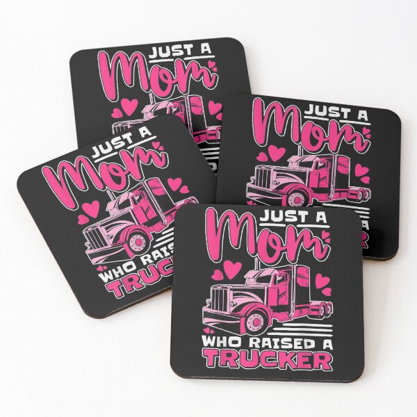 Item preview, Just A Mom Who Raised A Trucker Funny Truck Driving Mom  designed and sold by laurader.