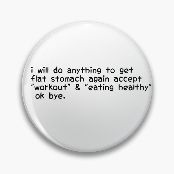 Item preview, Flat stomach funny humour text t-shirt stickers designed and sold by Zubiaxoo.