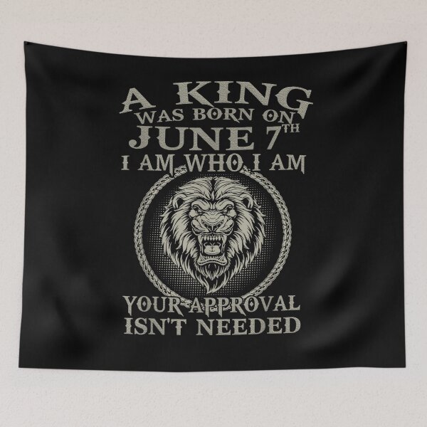 Item preview, Mens A King Was Born On June 7th I Am Who I Am  designed and sold by laurader.