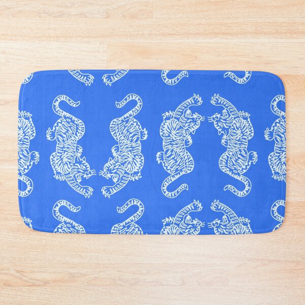 Item preview, Multi Blue Pink Tiger Repeating Print- Preppy Modern Contemporary designed and sold by PeriodicLabel.