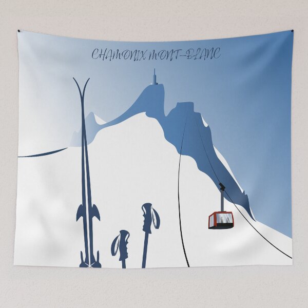 Item preview, Alps poster Chamonix Mont Blanc Aiguille du Midi designed and sold by leewarddesign.