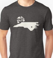 North Carolina Outline Jeep Logo Unisex T-Shirt