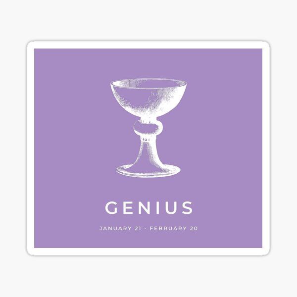 Aquarius 'Genius' Victorian Zodiac Sticker