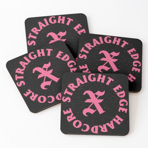 Item preview, Straight Edge Badge Pink Textured designed and sold by Ryan Taft.