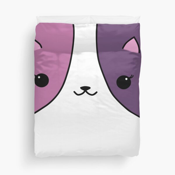 Aphmau Katze rosa und lila Bettbezug