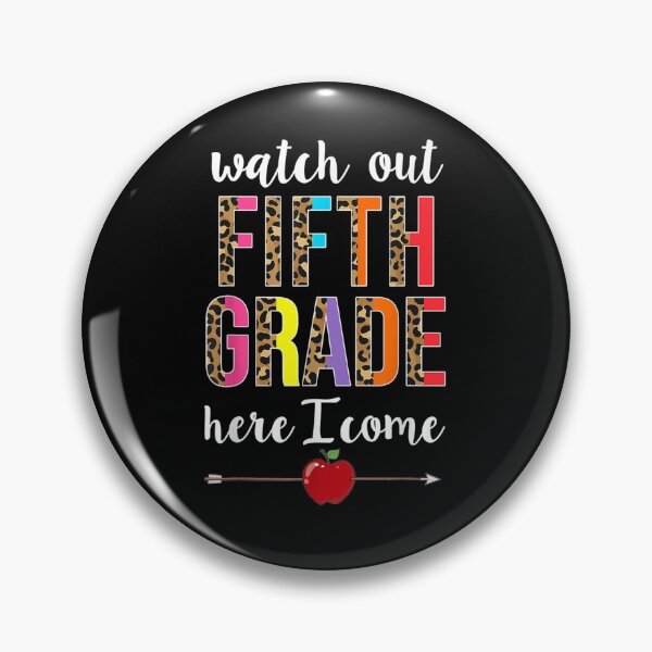 Item preview, Pq8r Leopard Watch Out 5th Grade Here I Come Back To School  designed and sold by jerrie9.