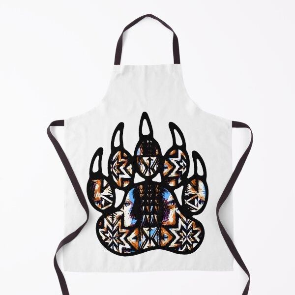 Item preview, Native Bear Paw Print White / Burnt Orange / Blue designed and sold by JMWCD.