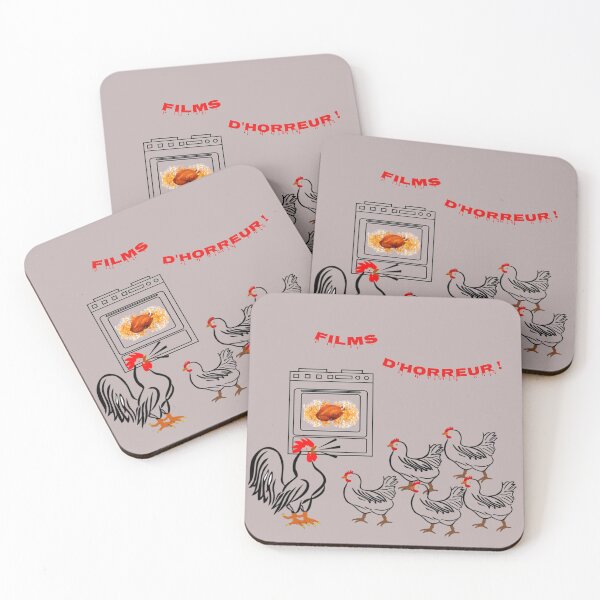 Item preview, The rooster screams at the chickens, horror movies. designed and sold by Karine Dupras.