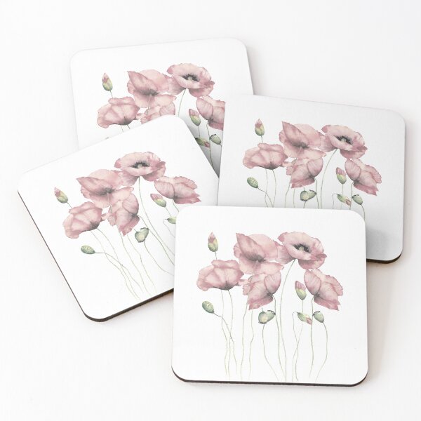 Item preview, Blush pink poppies illustration designed and sold by InnaPatiutko.