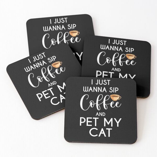 Item preview, Funny I Wanna Sip Coffee And Pet My Cat Coffee Cat Lover  designed and sold by jerrie9.