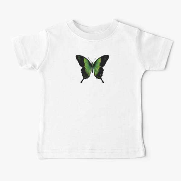 Green Butterfly | Vintage Butterfly | Green and Black | Baby T-Shirt