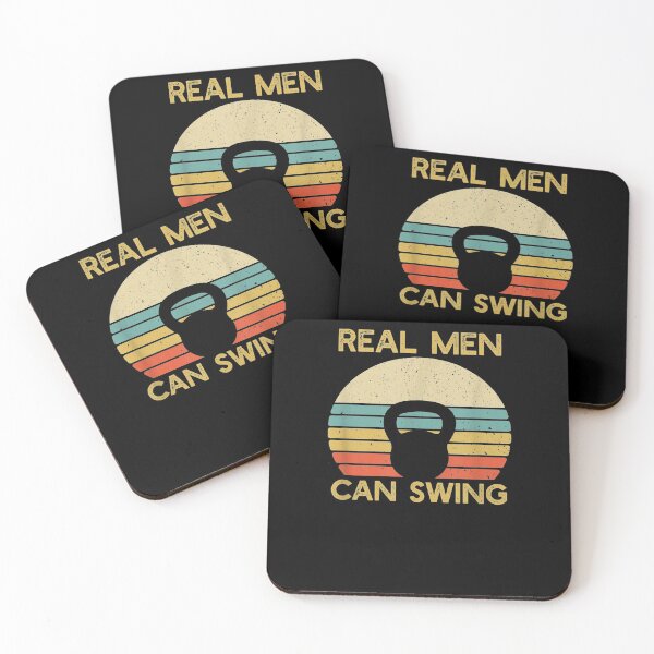 Item preview, Mens Real Men Can Swing Kettlebell Fitness  designed and sold by laurader.