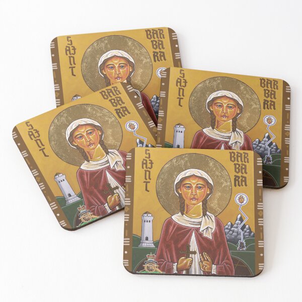 Item preview, Icon of Saint Barbara with Insignia designed and sold by LutheranIcons.