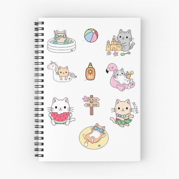 Item preview, Order Large - Summer Kitty Sticker Pack or other products designed and sold by WilmasIsland.